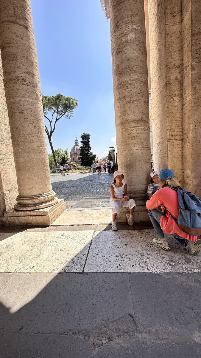 The colonnade of St Peter’s Basilica