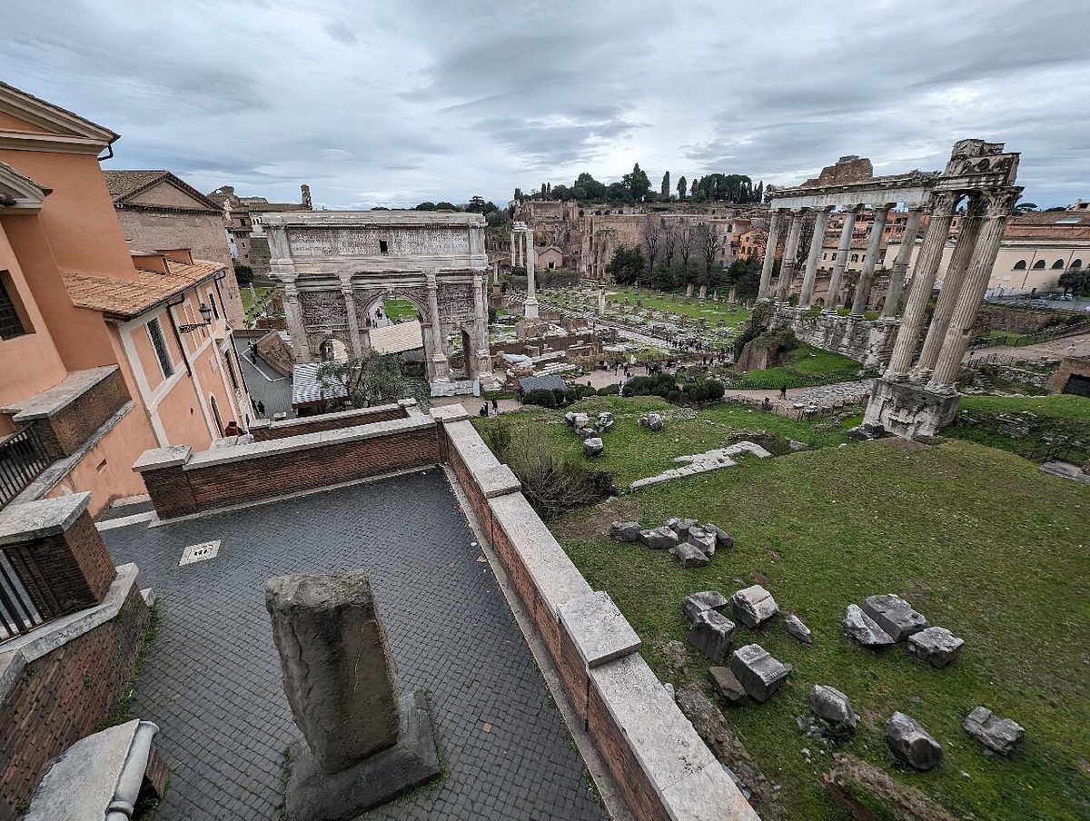 A panorama of the Roman Forum