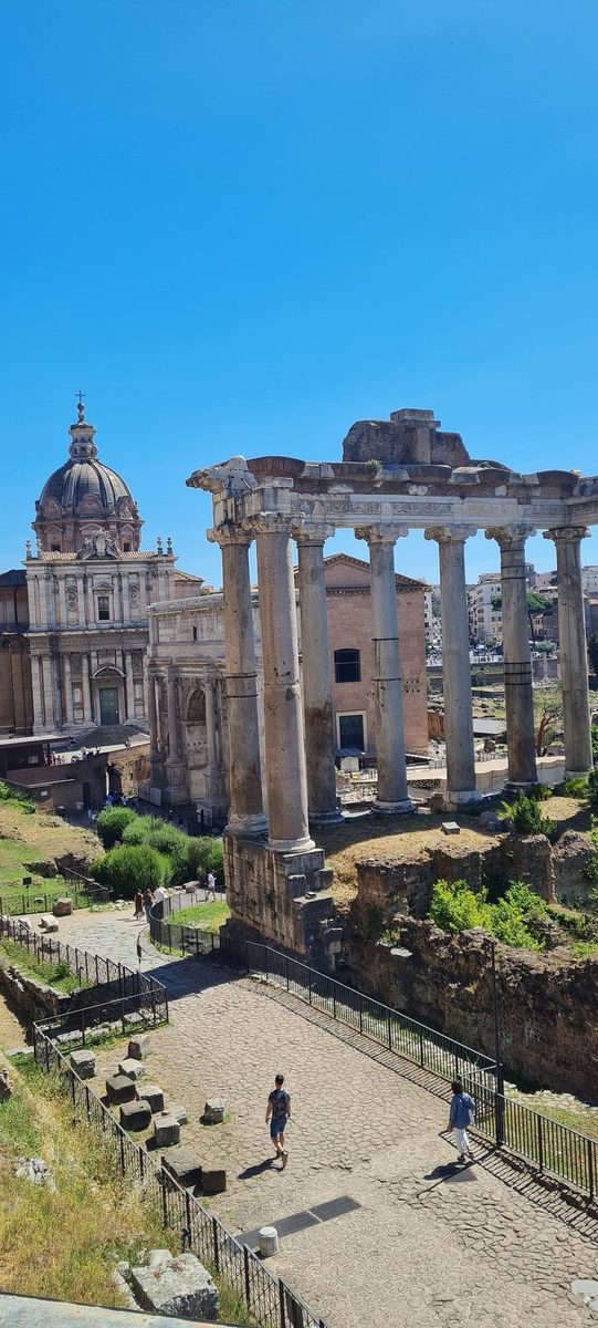 A view of the Roman Forum and the Vittoriano